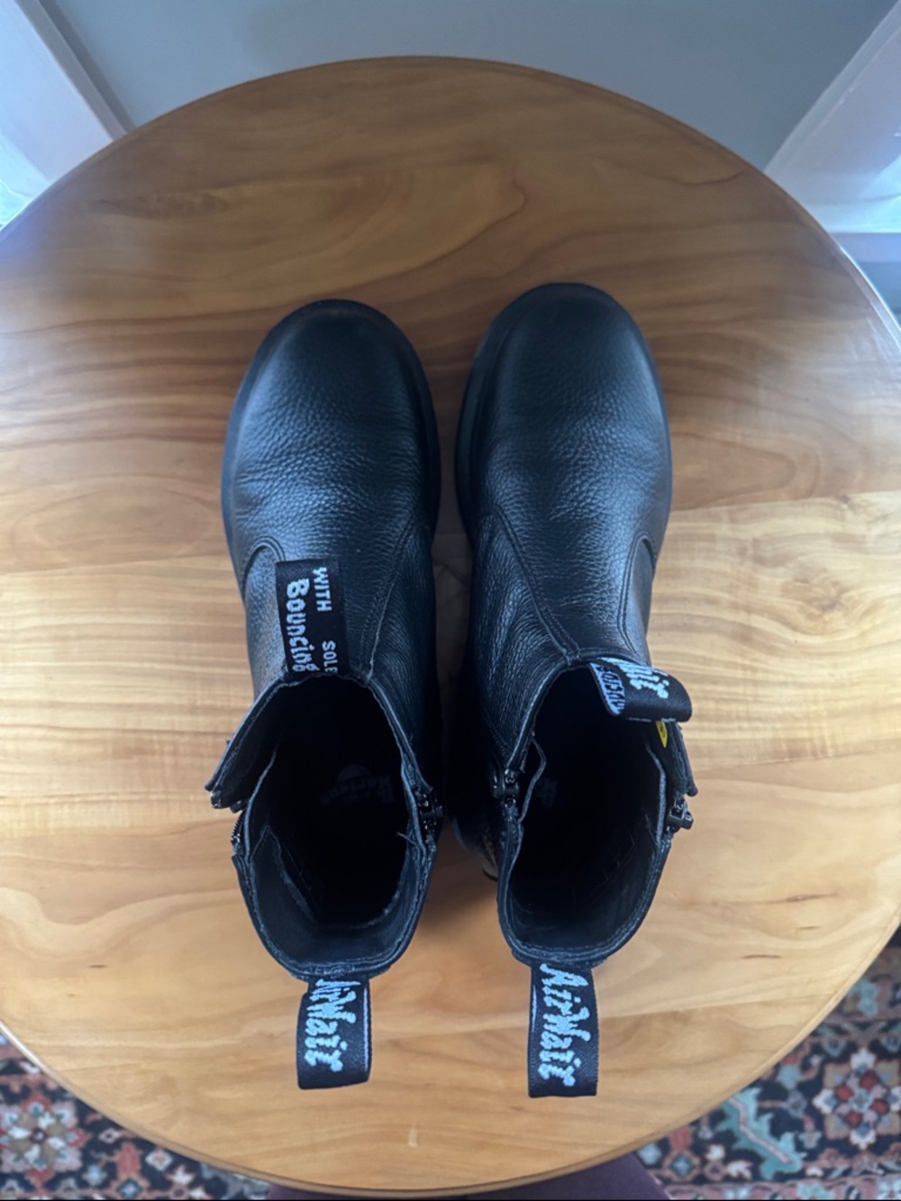 Dr. Martens Black Leather Ankle Boot (Top View) - Picture 5 of 6